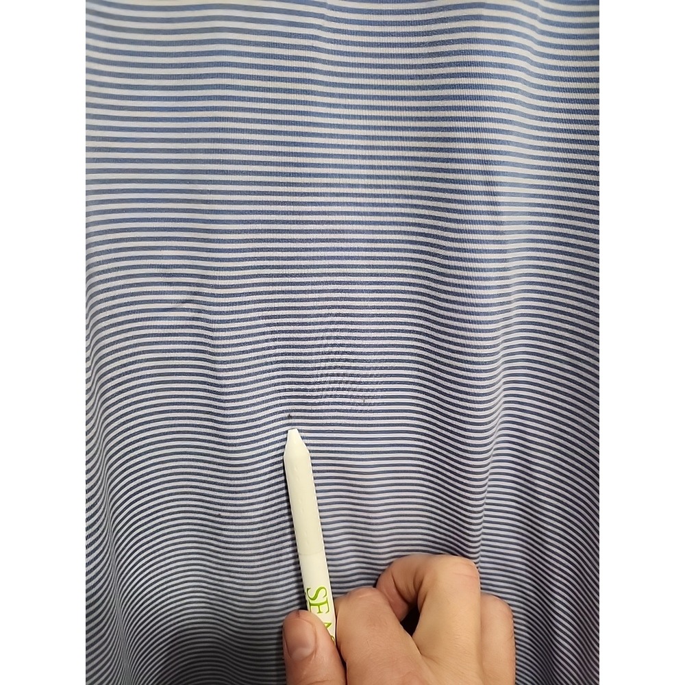 Ralph Lauren RLX Wicking Golf Polo, Mens L, Lt. Blue/White Striped Short Sleeve - Picture 8 of 15